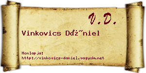 Vinkovics Dániel névjegykártya